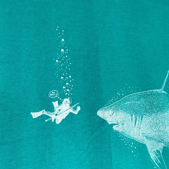 Vintage 1984 Jerzees Great White Shark Fluidvisions PCB T-Shirt Medium Florida - Picture 4 of 6